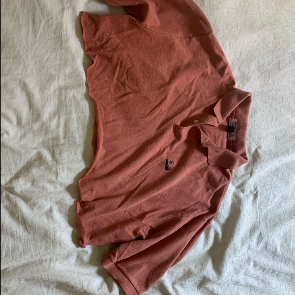 Cropped colored cotton shirt